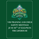 VBS Volunteer and Child Safety Meeting