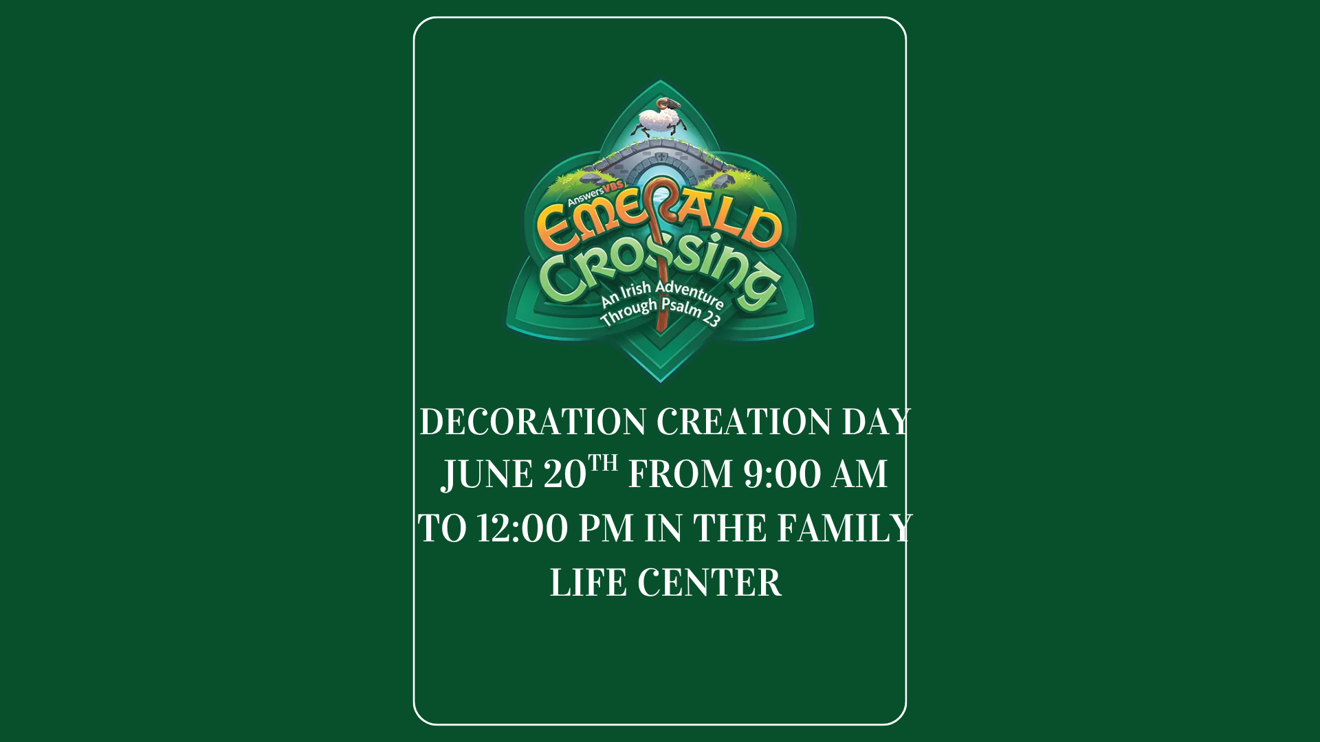 VBS Decoration Creation Day